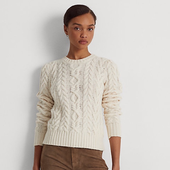 Rag & Bone Off-White Cable Knit Sweater - Size Small - Picture 2 of 6